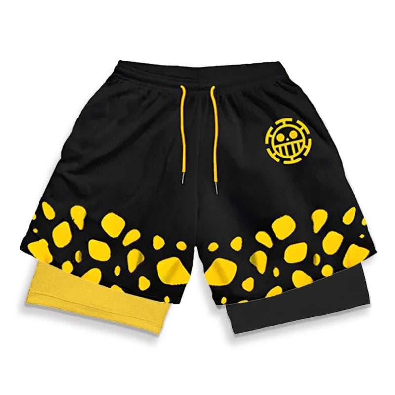 Anime 3D Print 2-in-1 Gym Shorts