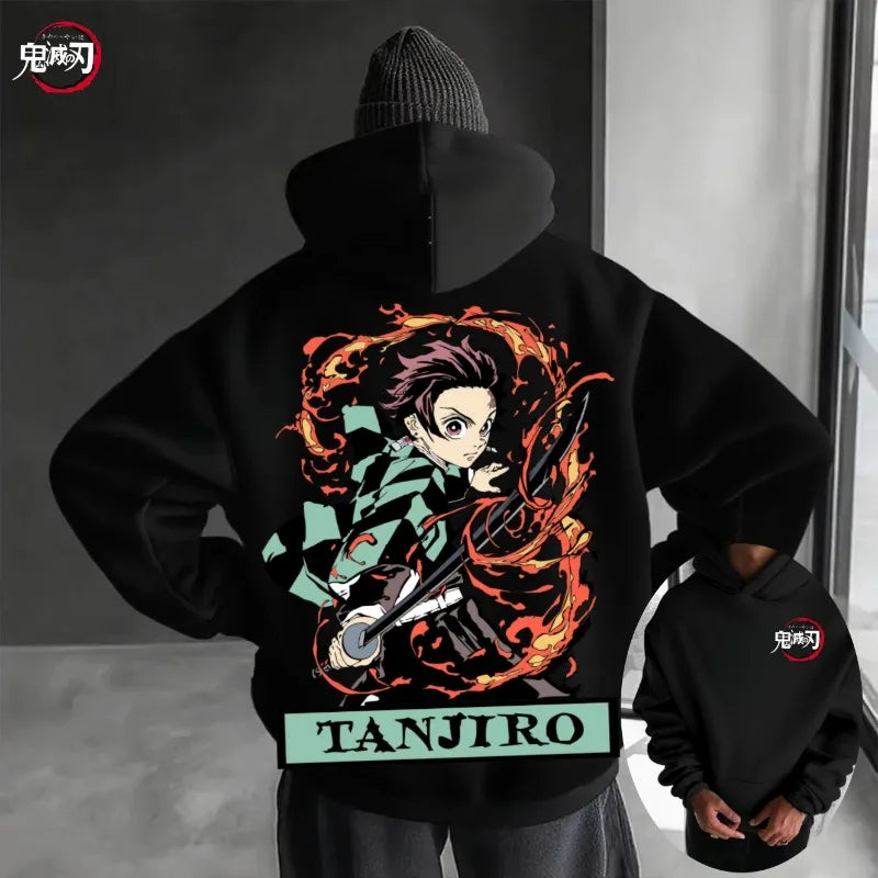 Critique du sweat à capuche multicolore Classic Ghost Slayer 2025, imprimé personnage d'anime, oversize, ample et pelucheux, pour automne/hiver