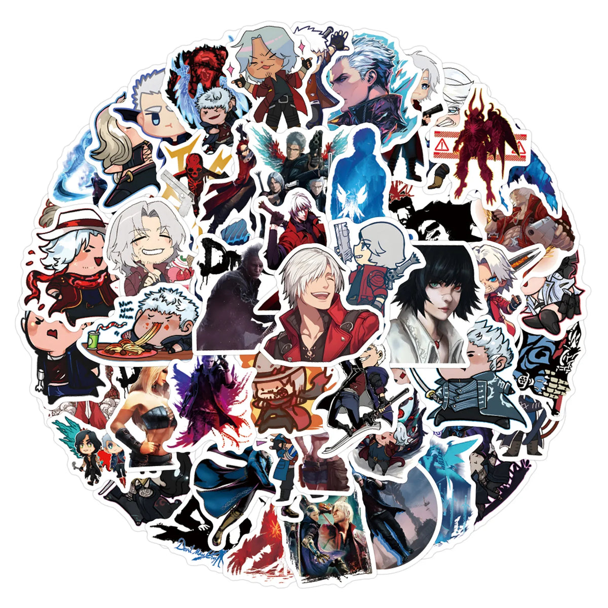 Devil May Cry Sticker Pack – 60pcs Waterproof Decals