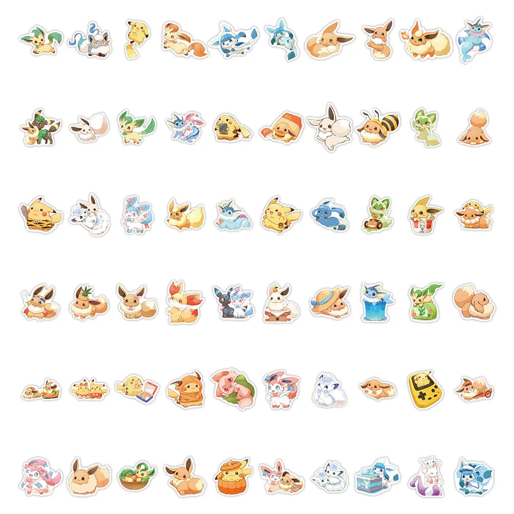 Eevee & Sylveon Pokémon Sticker Pack – Cute Decals