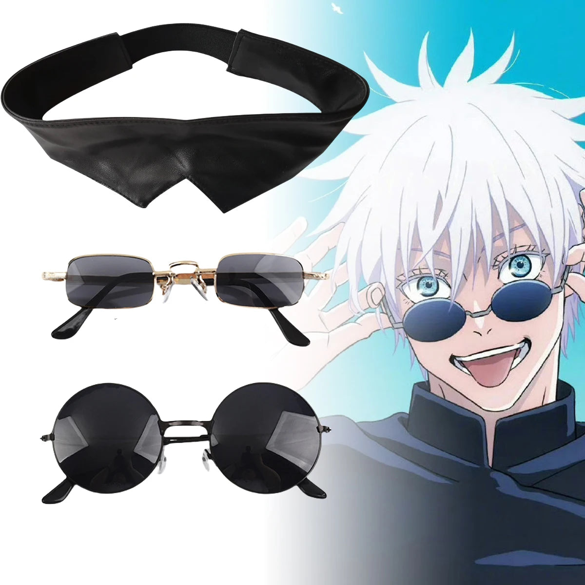 Gojo Satoru Eye Patch Glasses – Jujutsu Kaisen Cosplay