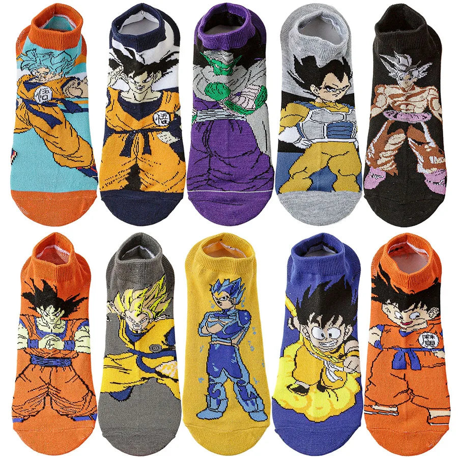 Anime Ankle Socks – 5 Pairs Cartoon Pack