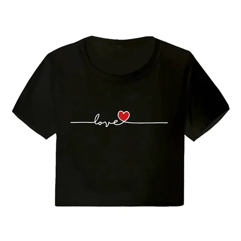 Anime Graphic Crop Top – Y2K Harajuku Tee