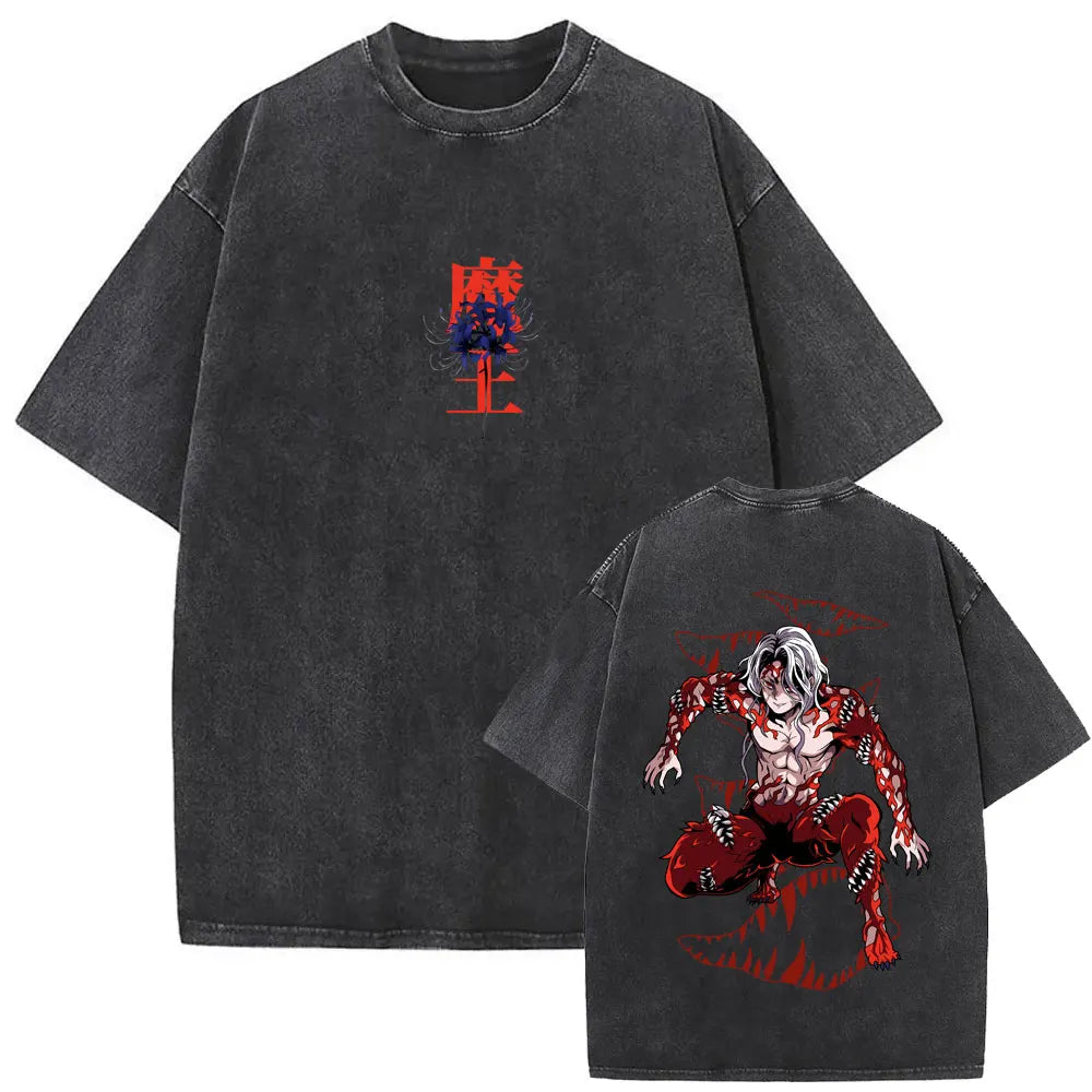 Demon Slayer Vintage Graphic T-Shirt – Oversized Anime Streetwear