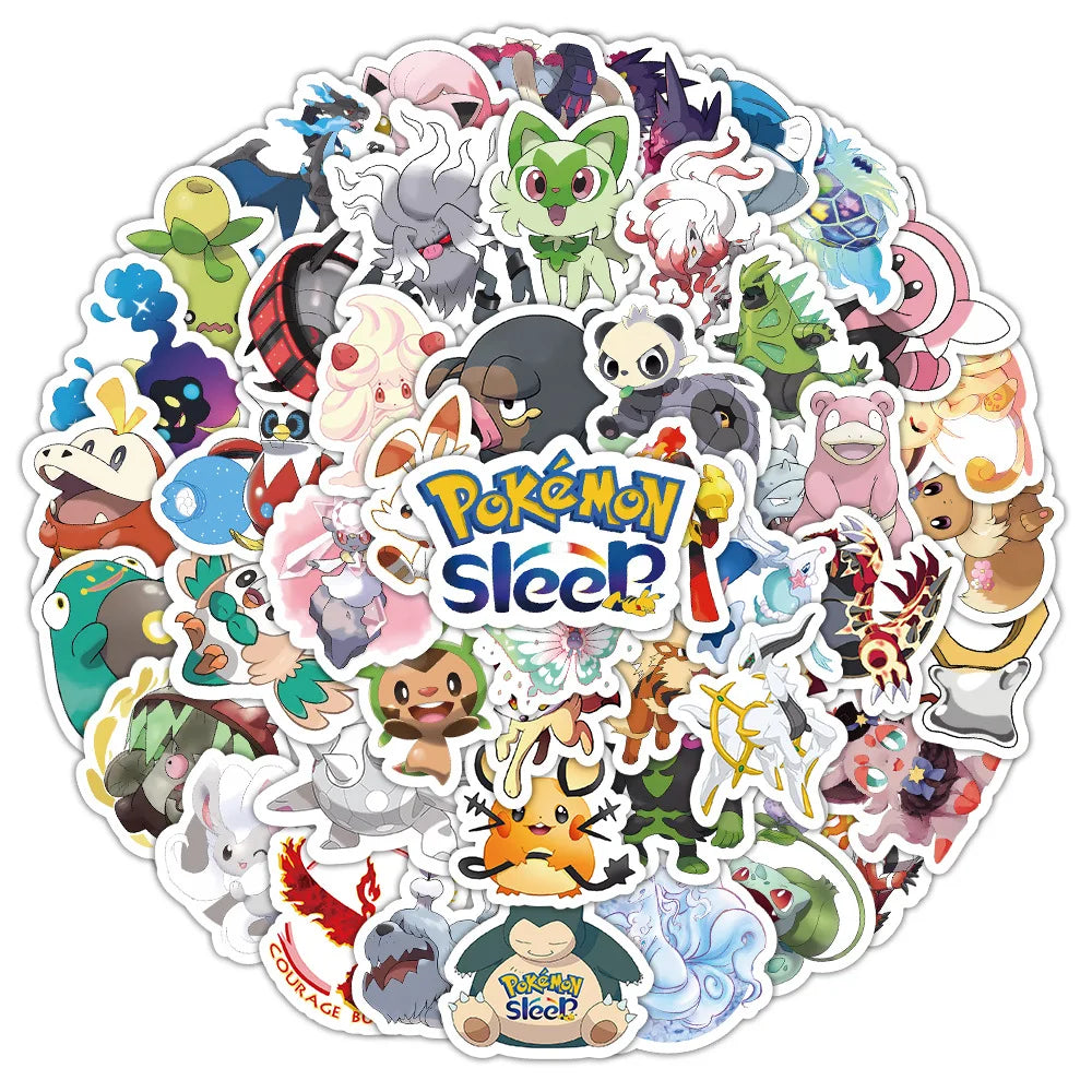 Kawaii Pokémon Sticker Pack – Waterproof Anime Decals