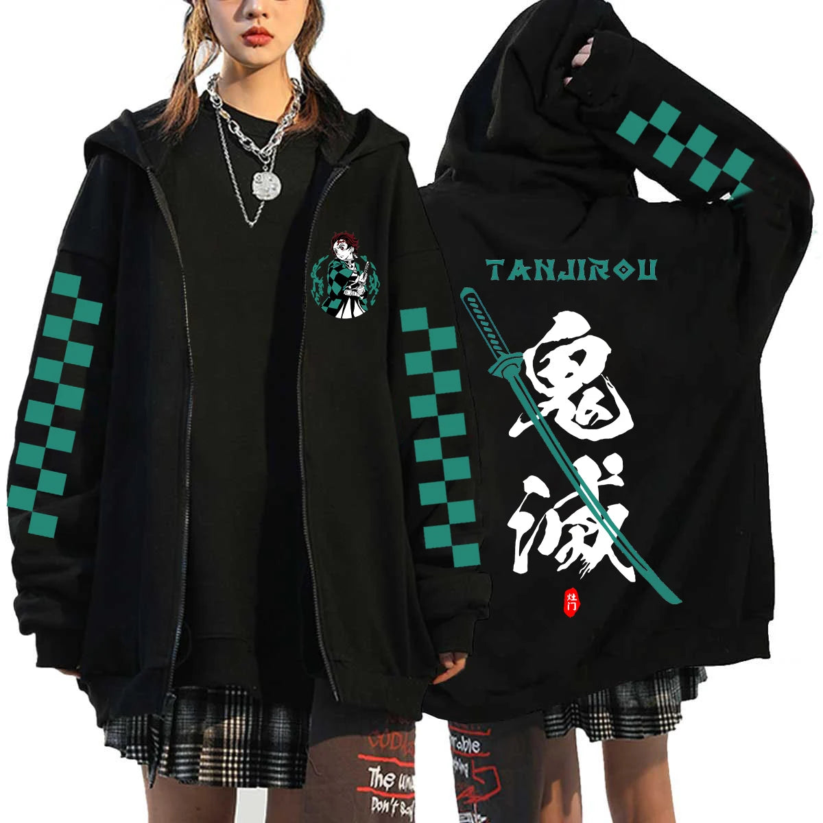 Demon Slayer Women's Hoodie – Y2K Anime Sweatshirt