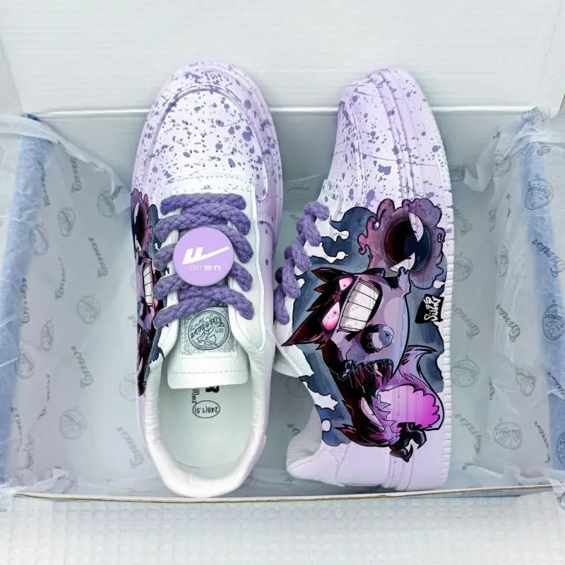 Gengar Low-Top Canvas Shoes – Pokémon Anime Sneakers