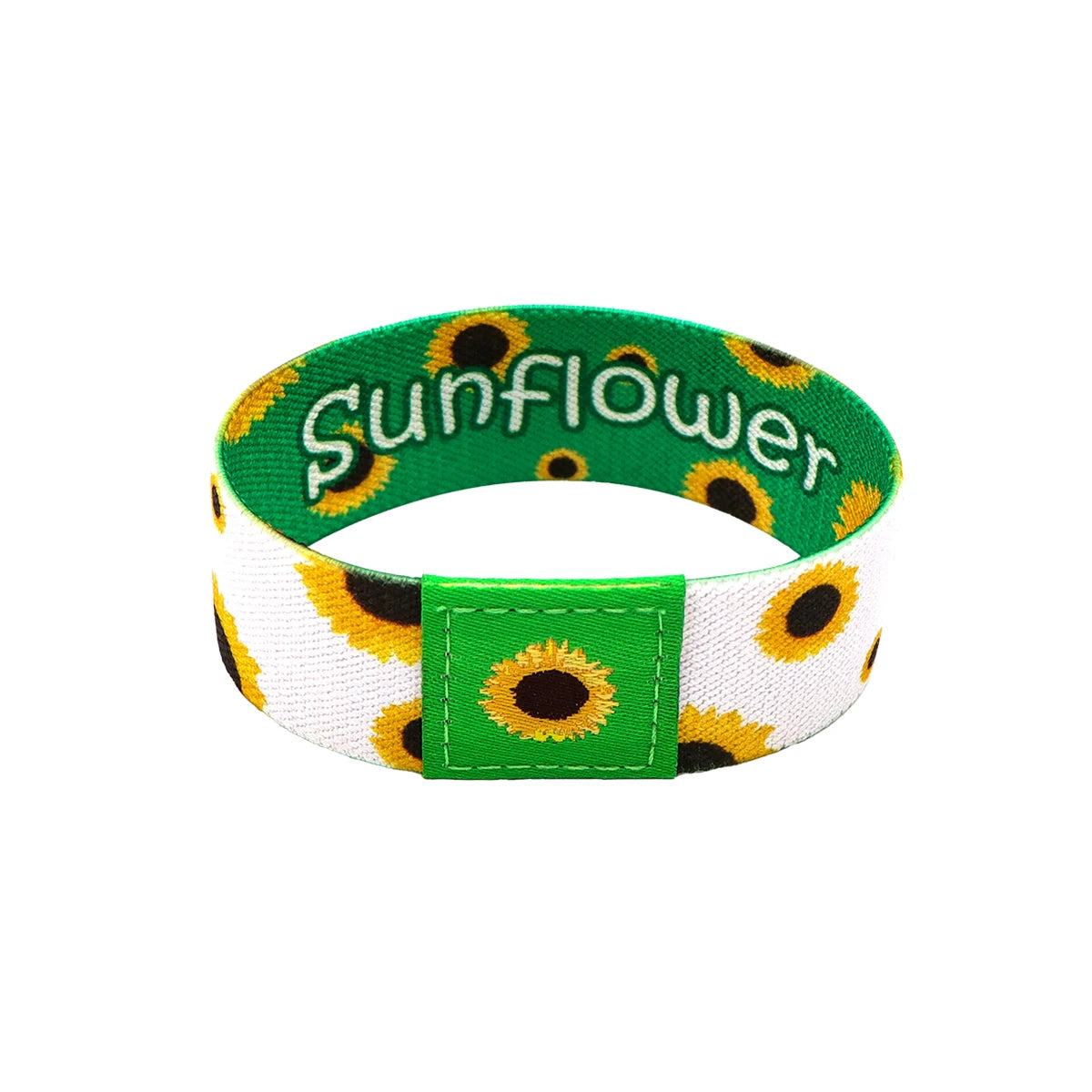 Sunflower Art Waves Wristband Bracelet
