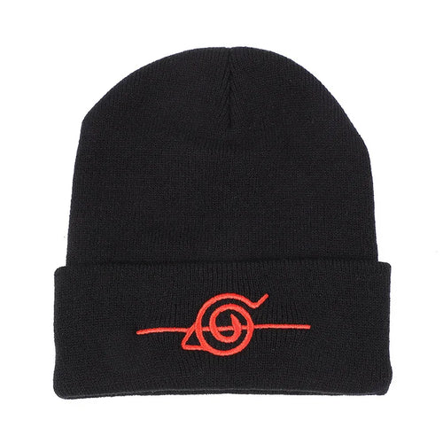 Akatsuki Red Cloud Beanie – Naruto Embroidered Knit Hat