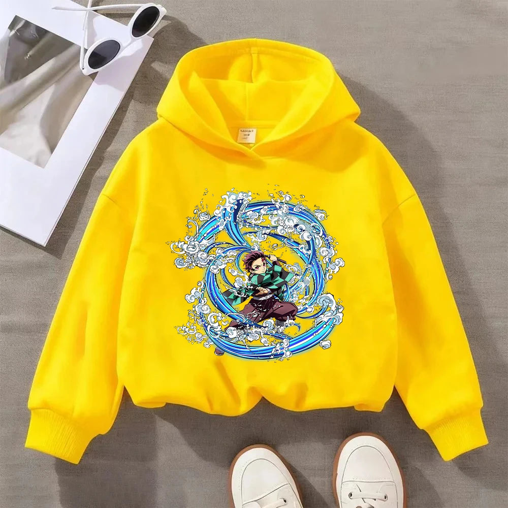 Tanjiro Flame Kids Hoodie – Demon Slayer Anime Pullover