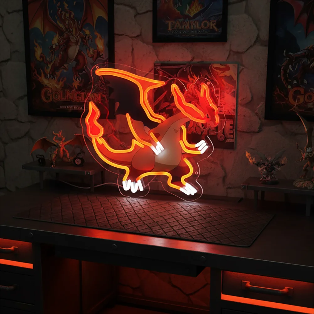 Pokémon & Dragon Ball Neon LED Light – Anime Wall Art