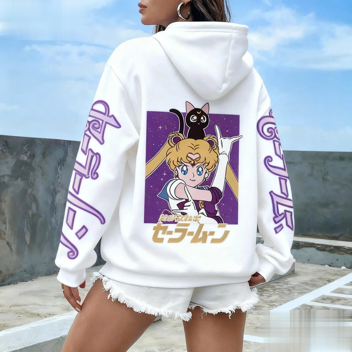 Sailor Moon Anime Hoodie – Japanese Print Sweatshirt