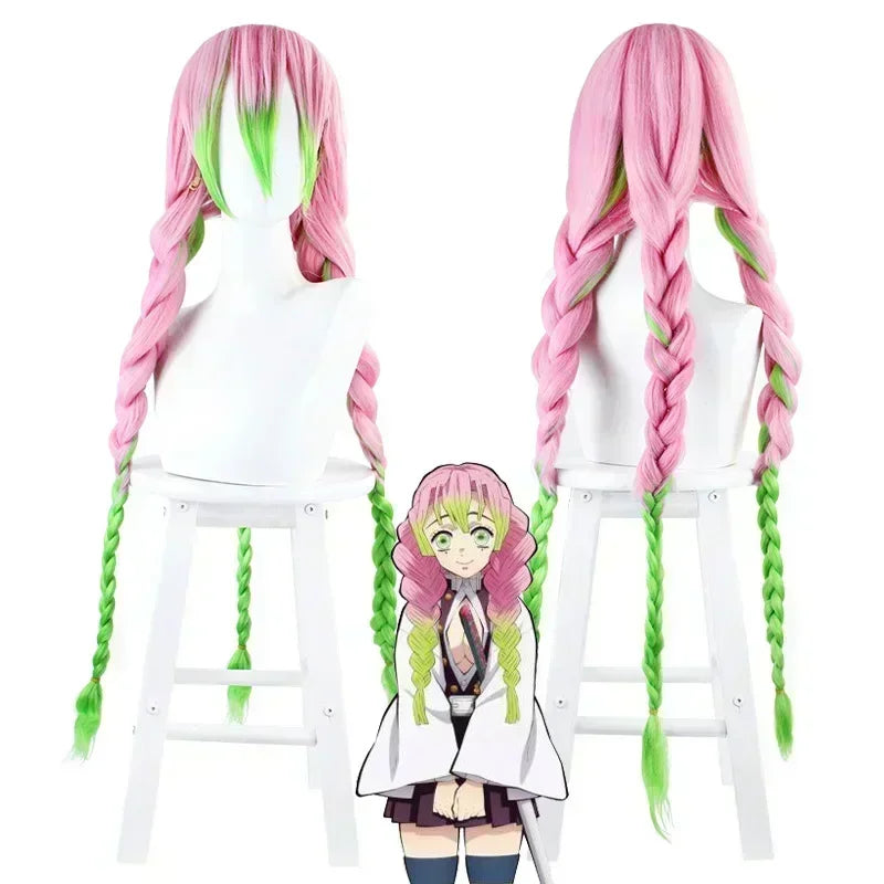 Mitsuri Kanroji Cosplay Costume with Wig – Demon Slayer