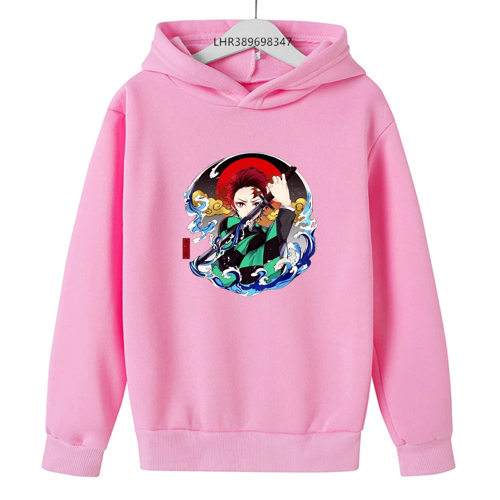 Demon Slayer Kids Hoodie – Anime Print Coat