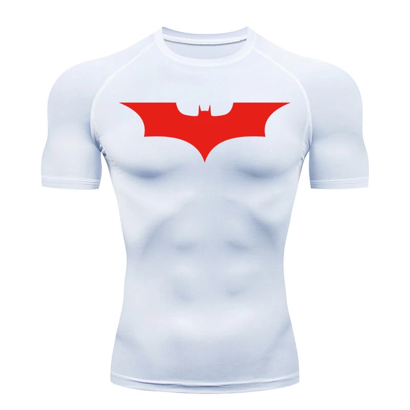 Bat Print Compression Gym Shirt – Quick Dry