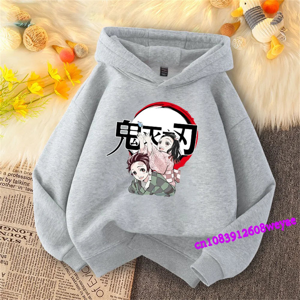 Demon Slayer Kids Hoodie – Anime Print Sweatshirt