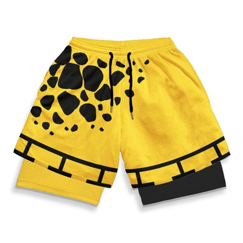 Anime 3D Print 2-in-1 Gym Shorts