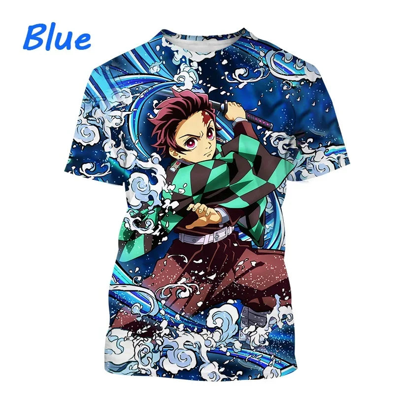 Tanjiro Kamado 3D T-Shirt – Demon Slayer Anime Tee