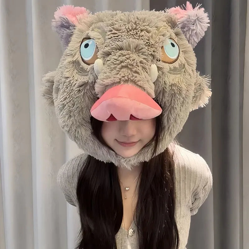 Inosuke Boar Beanie – Demon Slayer Anime Winter Hat