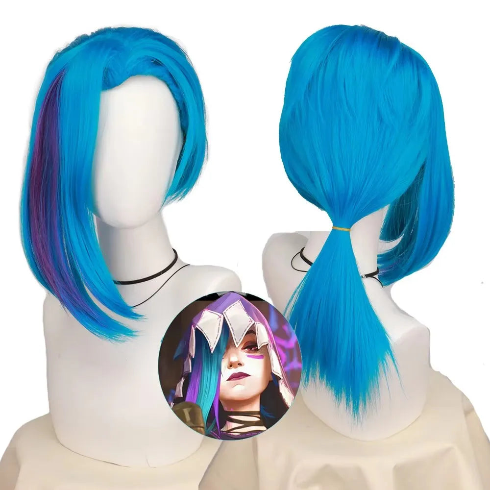 Jinx Cosplay Wig – Arcane Long Blue Braided Wig