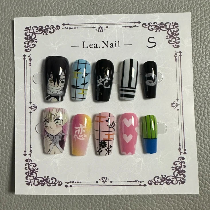 Demon Slayer Nail Art Stickers – Nezuko, Tanjiro & Mitsuri