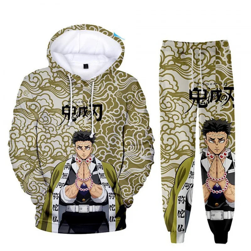 Demon Slayer Tracksuit Set – Anime Hoodie & Pants