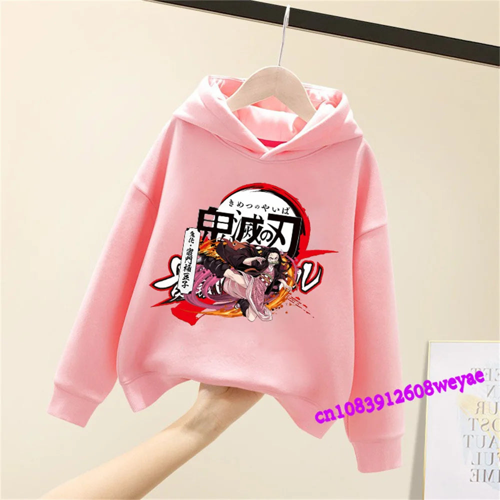 Demon Slayer Kids Hoodie – Anime Print Sweatshirt
