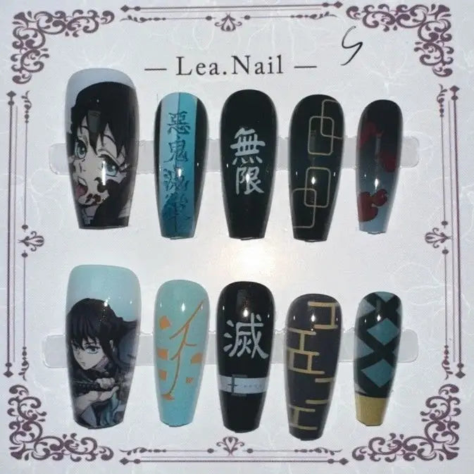 Demon Slayer Nail Art Stickers – Nezuko, Tanjiro & Mitsuri