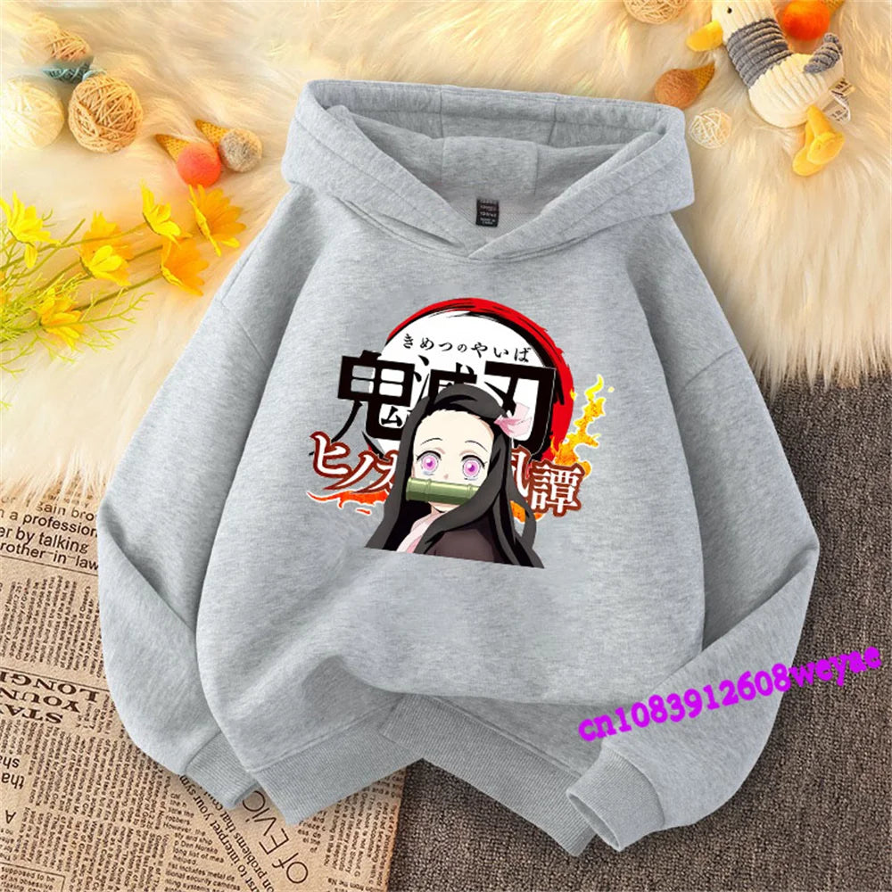Demon Slayer Kids Hoodie – Anime Print Sweatshirt