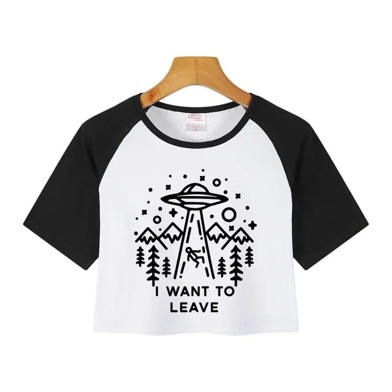 Anime Graphic Crop Top – Y2K Harajuku Tee