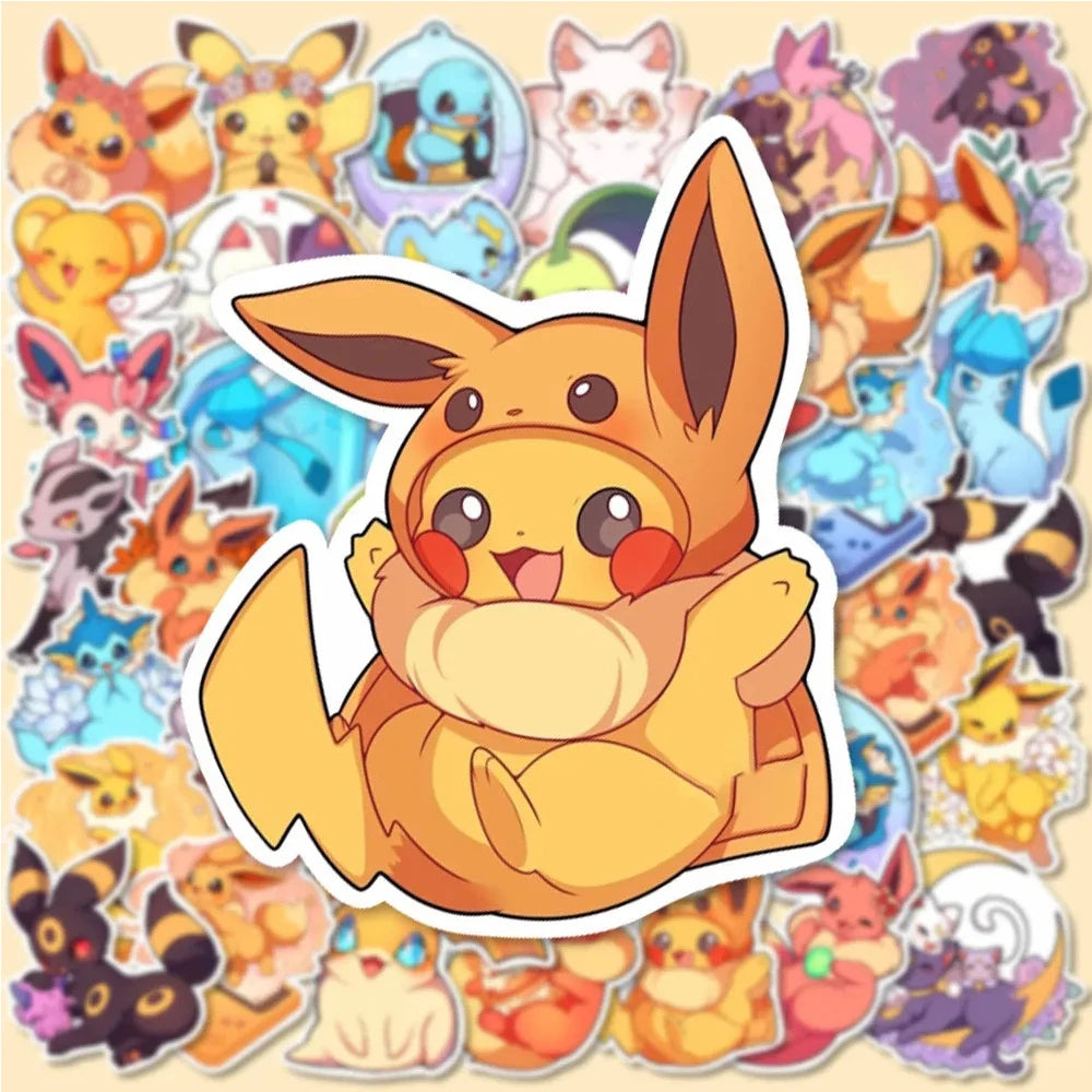 Kawaii Pokémon Sticker Pack – Aesthetic Cartoon Decals
