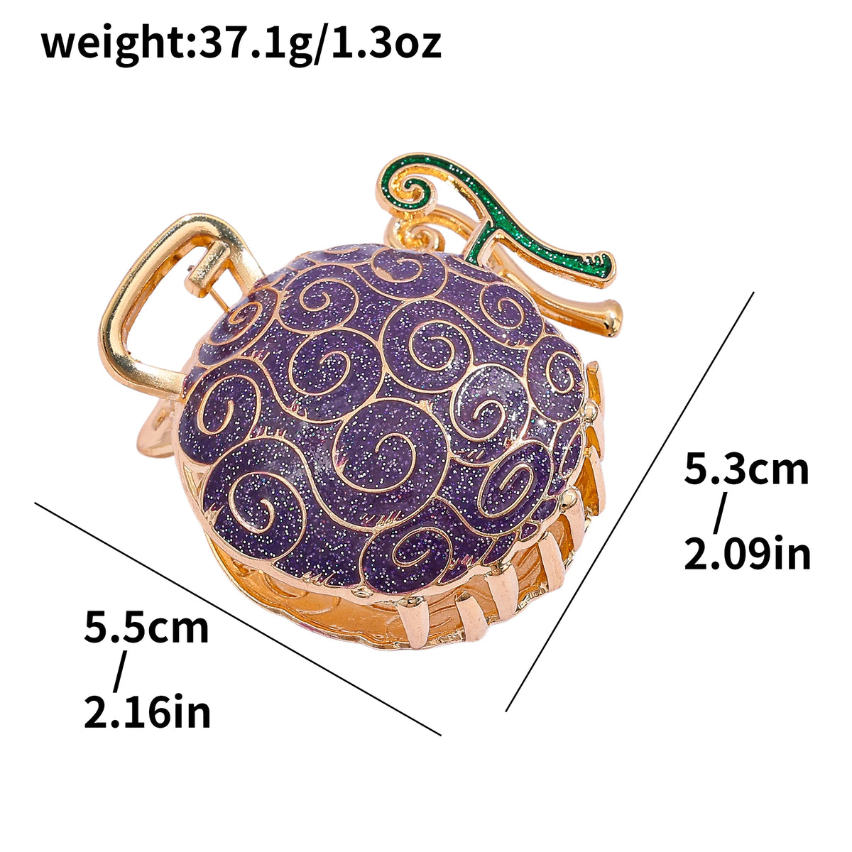 Devil Fruit Hair Claw Clip – One Piece Hair Accessory