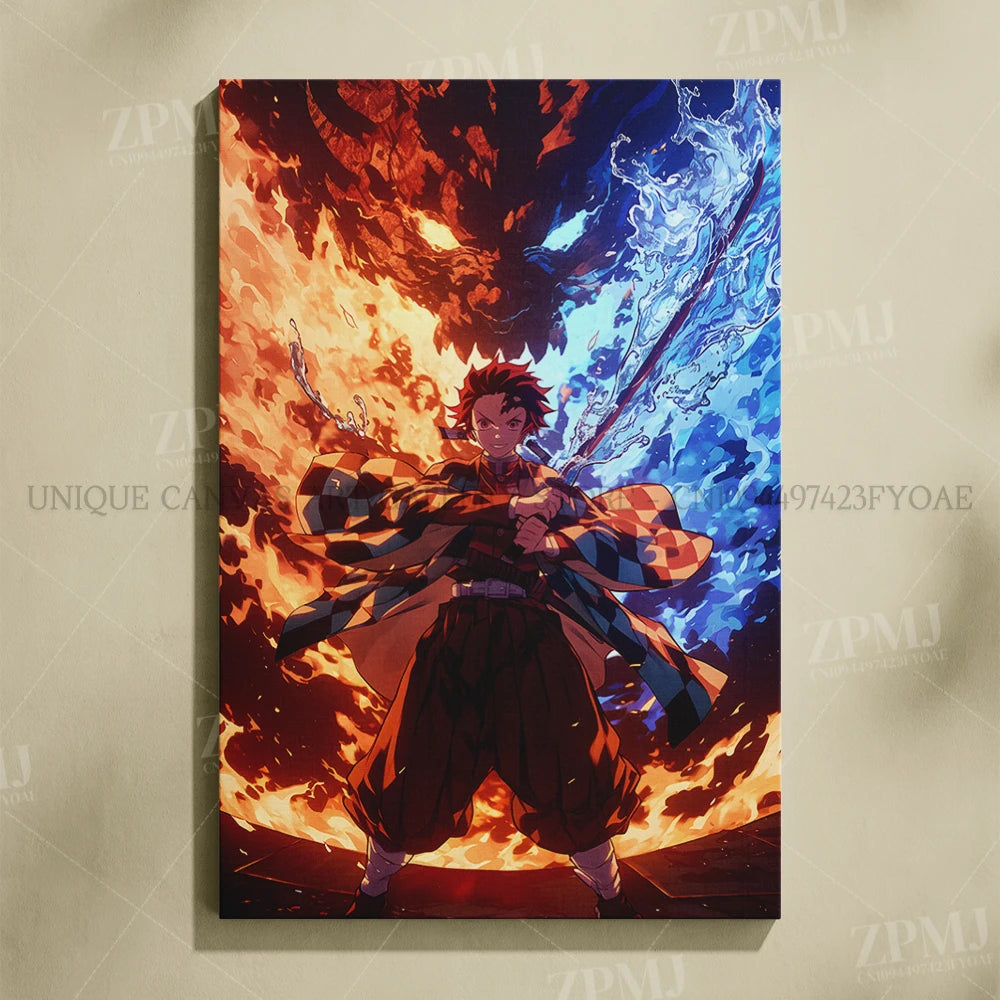 Demon Slayer Poster Art – Anime Canvas Wall Print