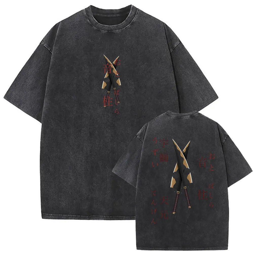 Demon Slayer Vintage Graphic T-Shirt – Oversized Anime Streetwear