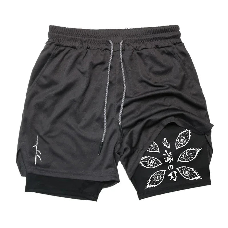 Muzan Kibutsuji 2-in-1 Gym Shorts – Demon Slayer