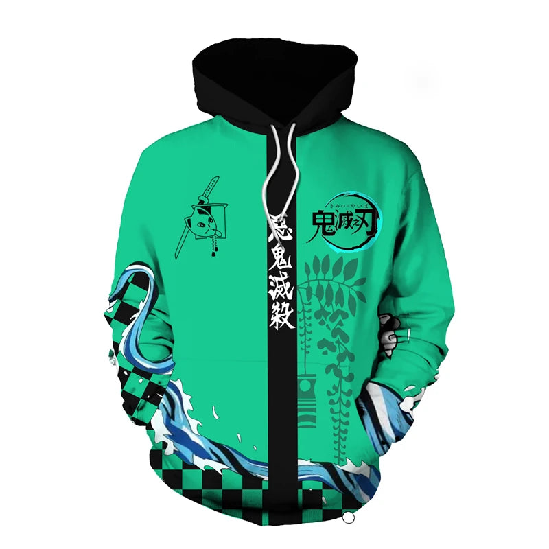 Zenitsu & Giyu 3D Hoodie – Demon Slayer Anime Sweatshirt