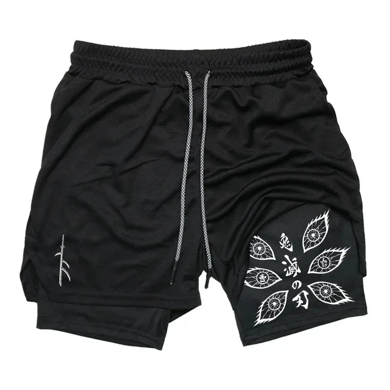 Muzan Kibutsuji 2-in-1 Gym Shorts – Demon Slayer