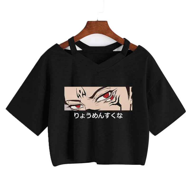 Anime Graphic Crop Top – Harajuku Y2K Tee