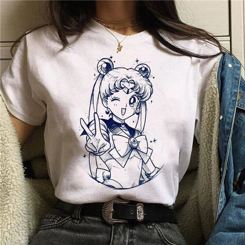 Sailor Moon 90s Retro T-Shirt – Anime Graphic Tee