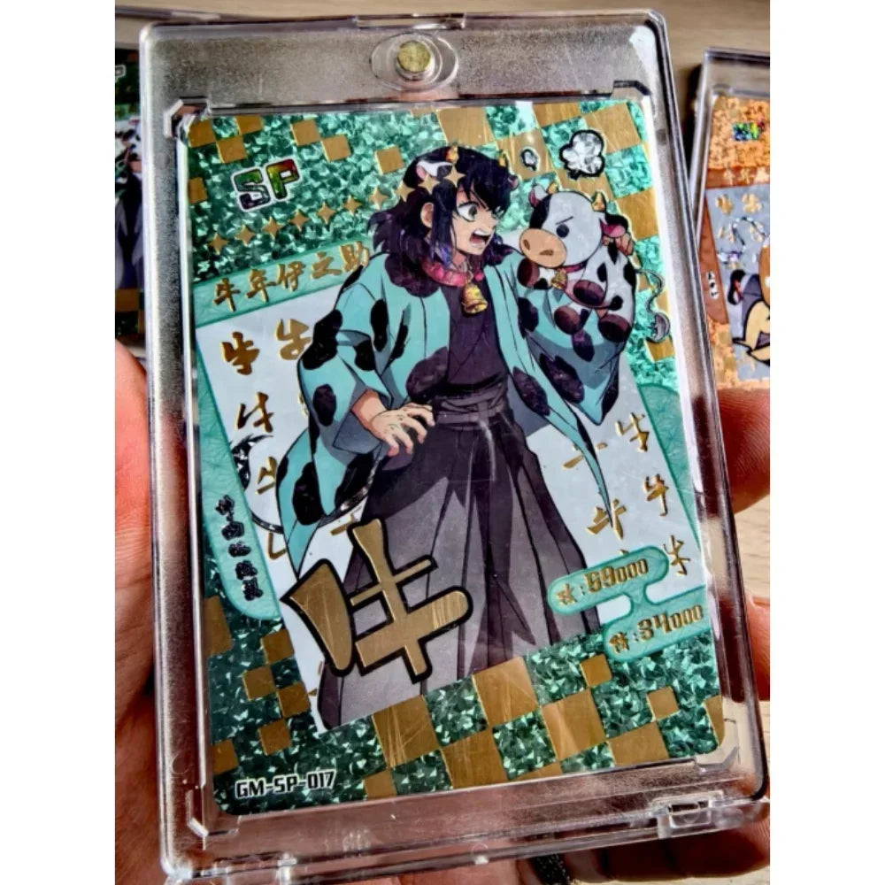 Anime Demon Slayer Kamado Nezuko Tanjiro Rengoku Kyojuro Kanroji Mitsuri Inosuke Zenitsu Game Collectible Card Toys