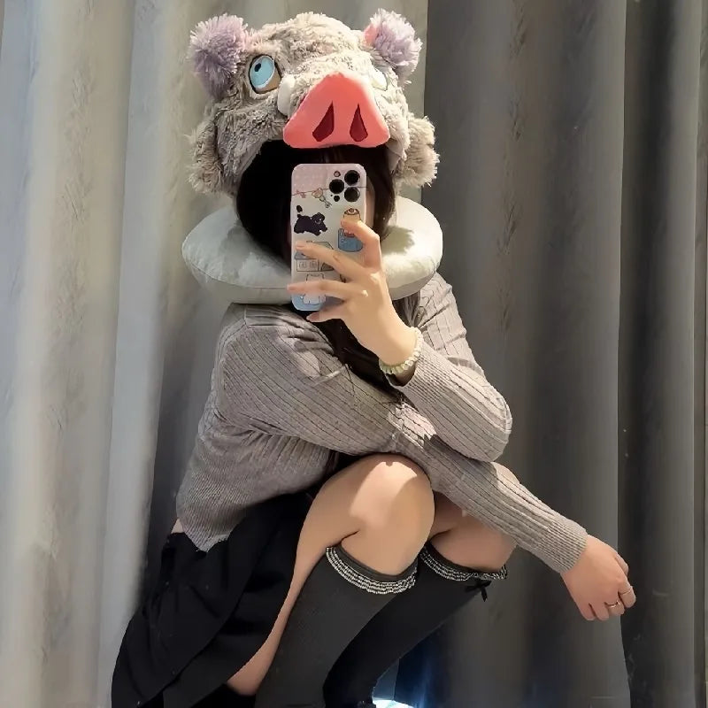 Inosuke Boar Beanie – Demon Slayer Anime Winter Hat