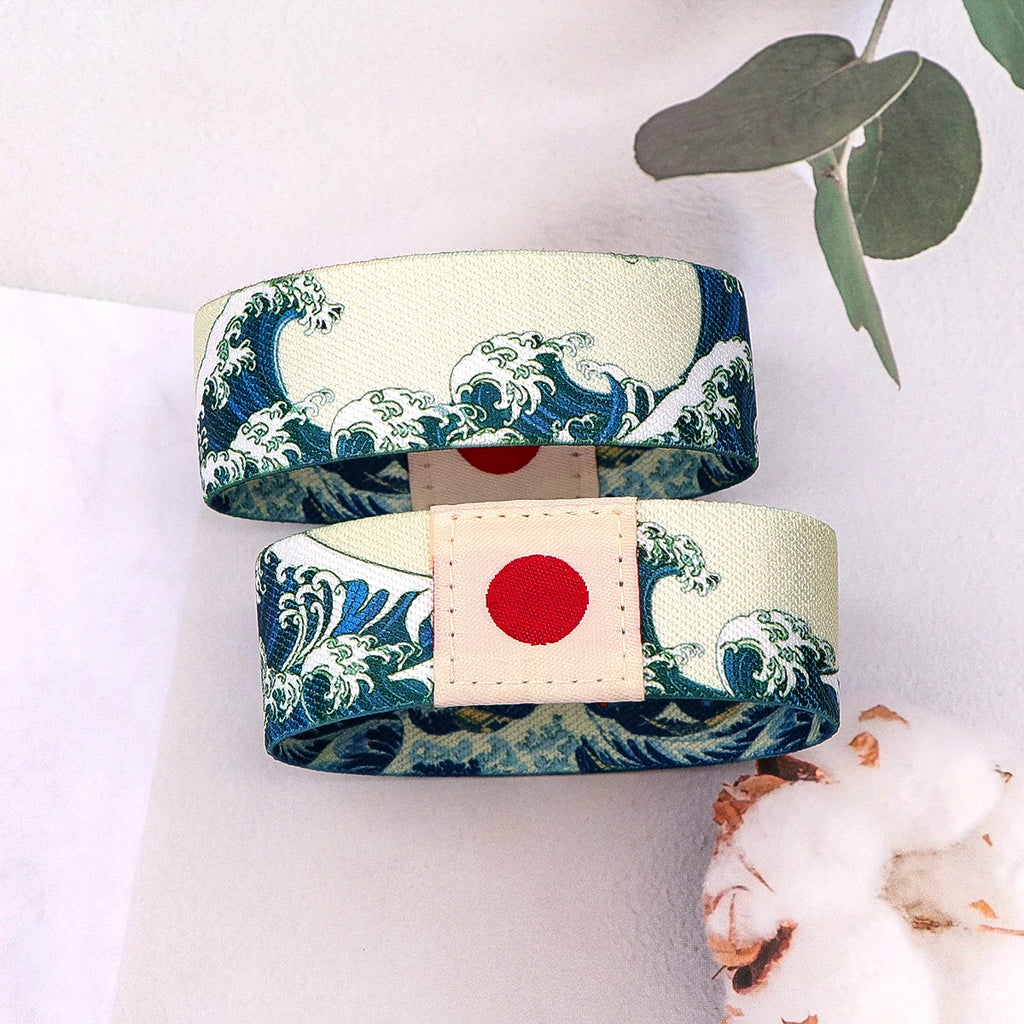 Sunflower Art Waves Wristband Bracelet