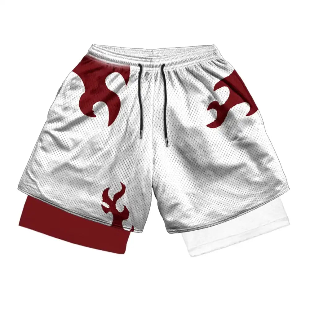 Demon Slayer Symbols Double-Layer Gym Shorts