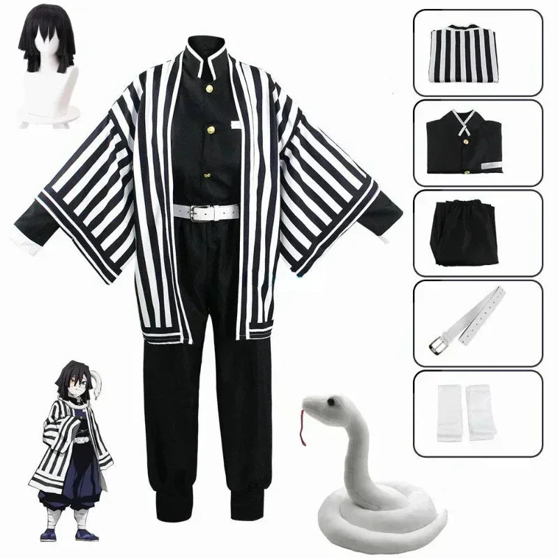 Obanai Iguro Cosplay Costume – Demon Slayer Kimono Uniform