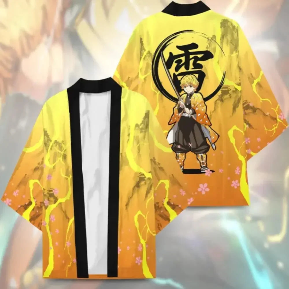 Anime 3D Print Half-Sleeve Cardigan – Cosplay Top
