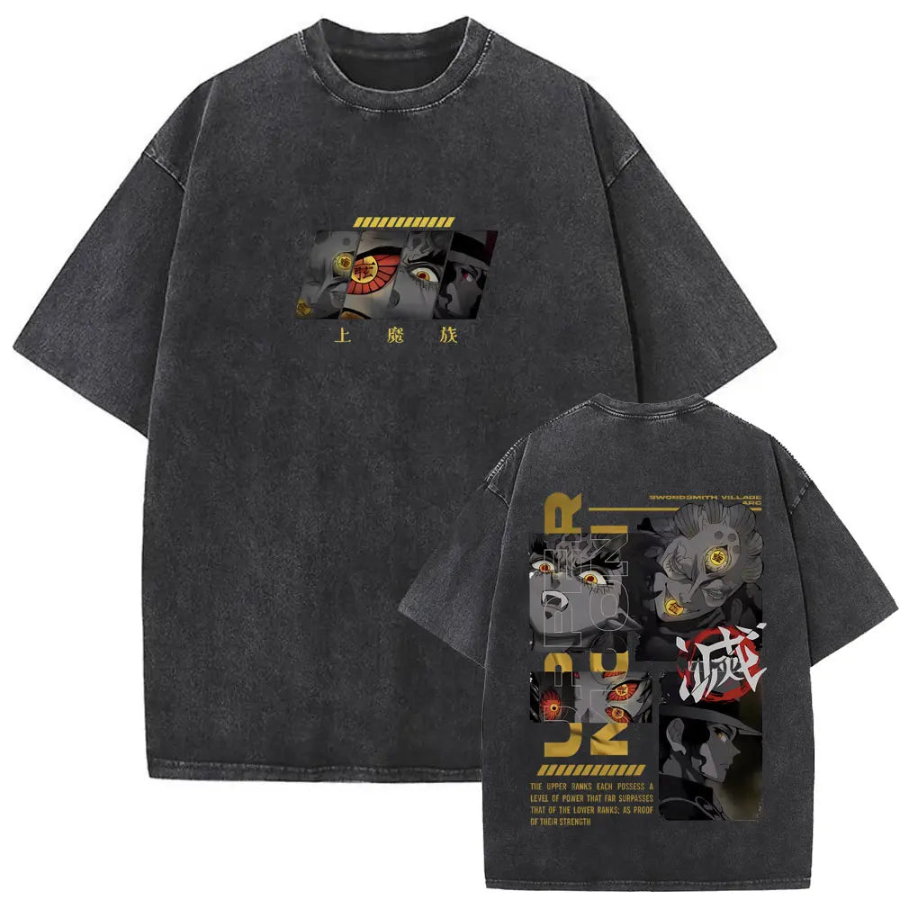 Demon Slayer Vintage Graphic T-Shirt – Oversized Anime Streetwear
