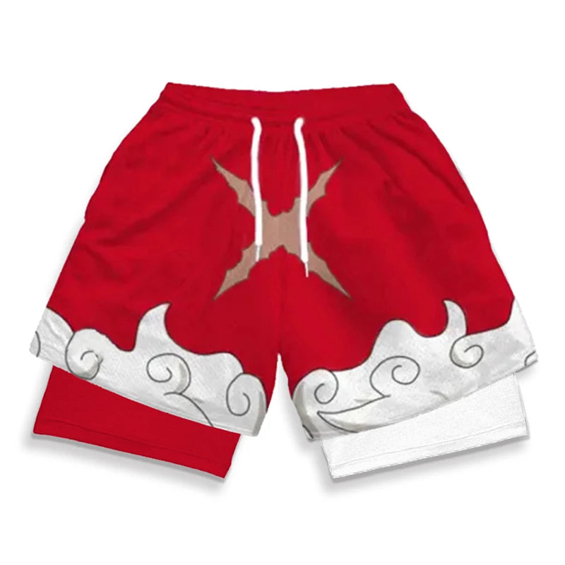 Anime 3D Print 2-in-1 Gym Shorts