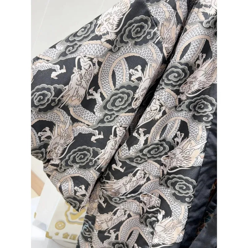 Japanese Hanten Winter Coat – Traditional Kimono Jacket