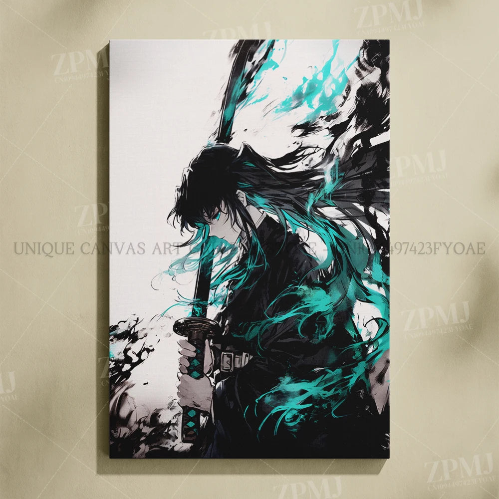 Demon Slayer Poster Art – Anime Canvas Wall Print
