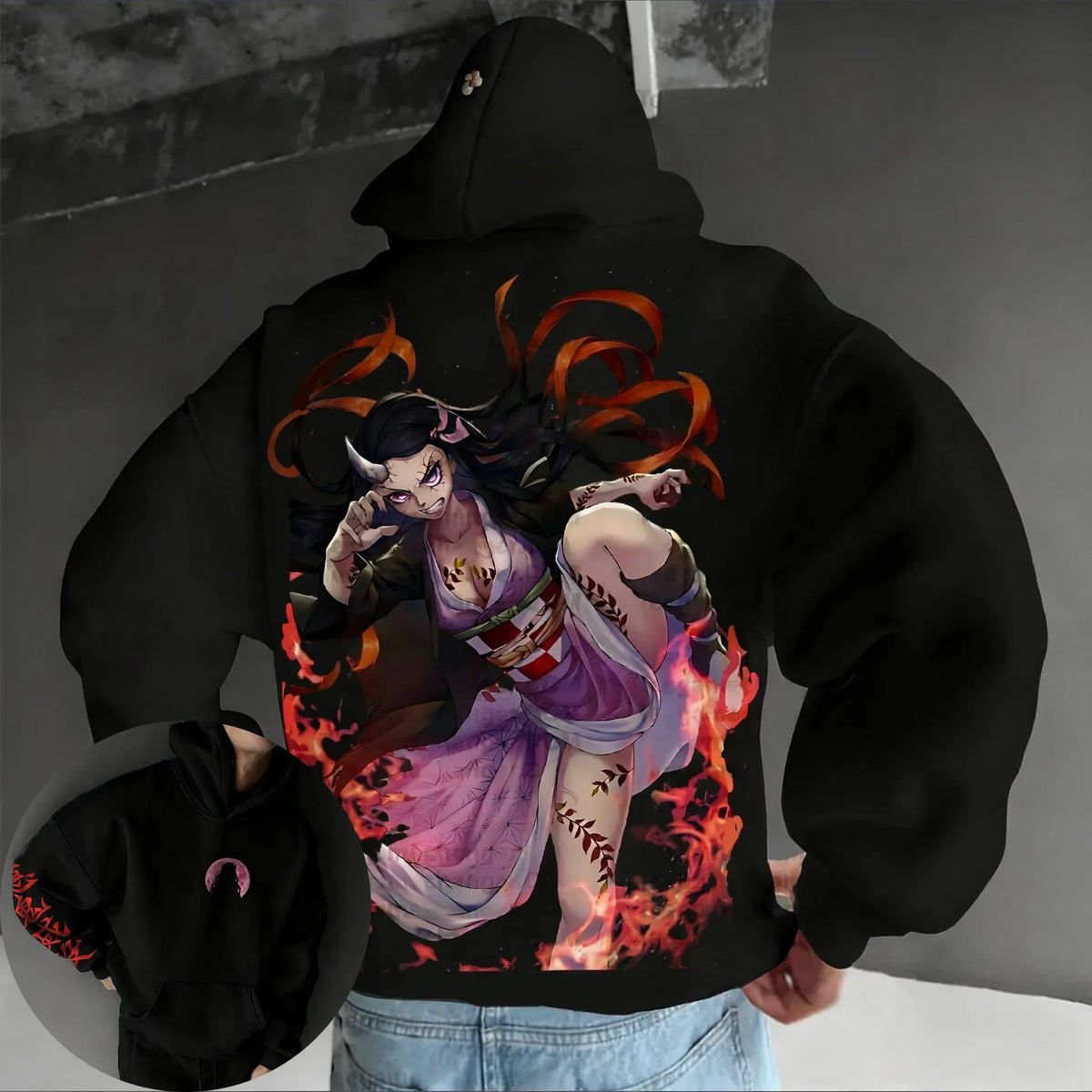 Nezuko Anime Hoodie – Demon Slayer Unisex Pullover